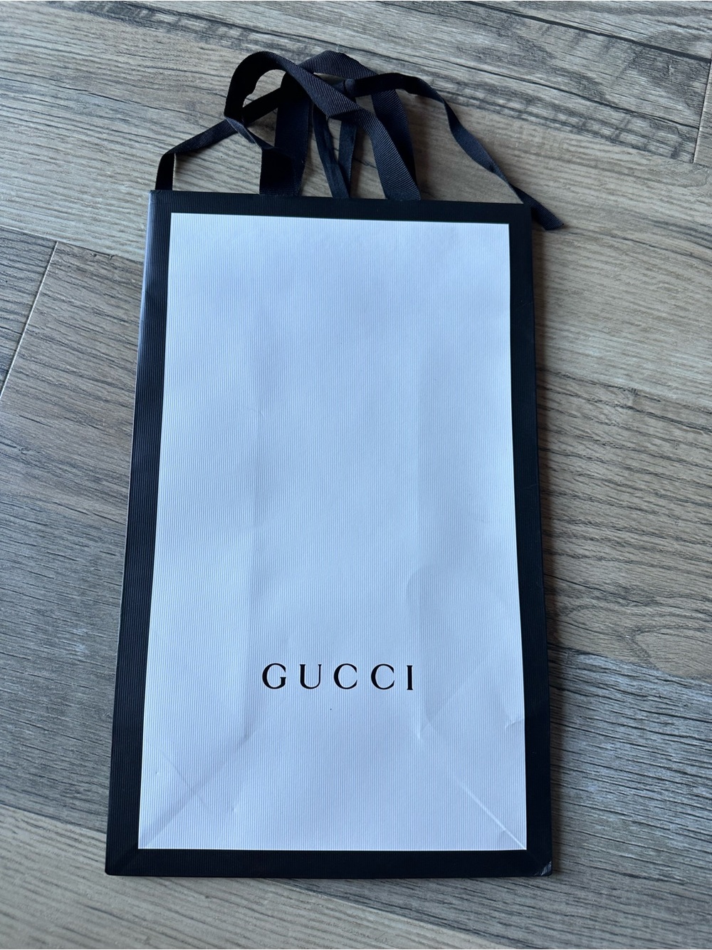 Gucci Black and White Gift Bag
